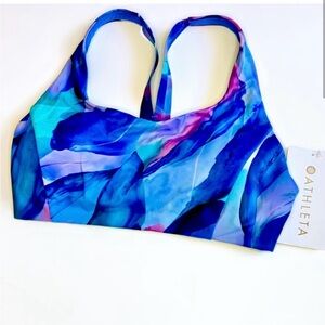 Athleta Malibu Printed Bikini Top NWT size A-C Cup